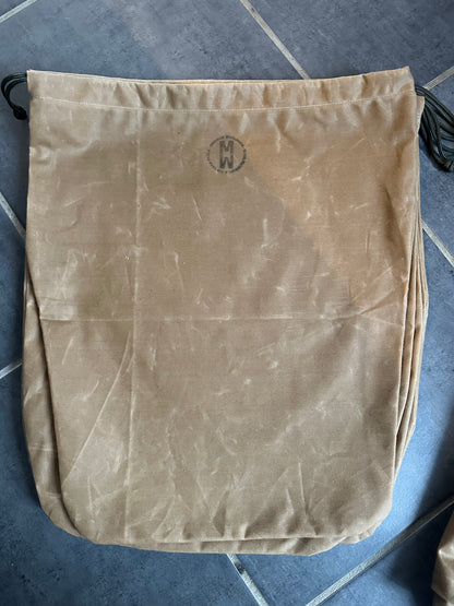 Waxed Cotton Canvas Pouch Medium