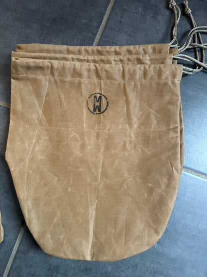 Waxed Cotton Canvas Pouch Medium